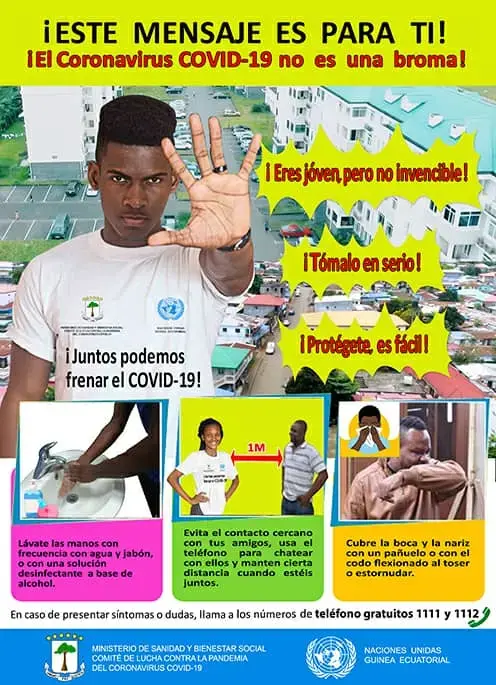 Mensaje a los adolescentes y jóvenes de Guinea Ecuatorial sobre el brote del nuevo Coronavirus-COVID19